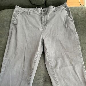 EUC RSQ Slim Straight Flat Front Gray Khaki Pants 36 x 30